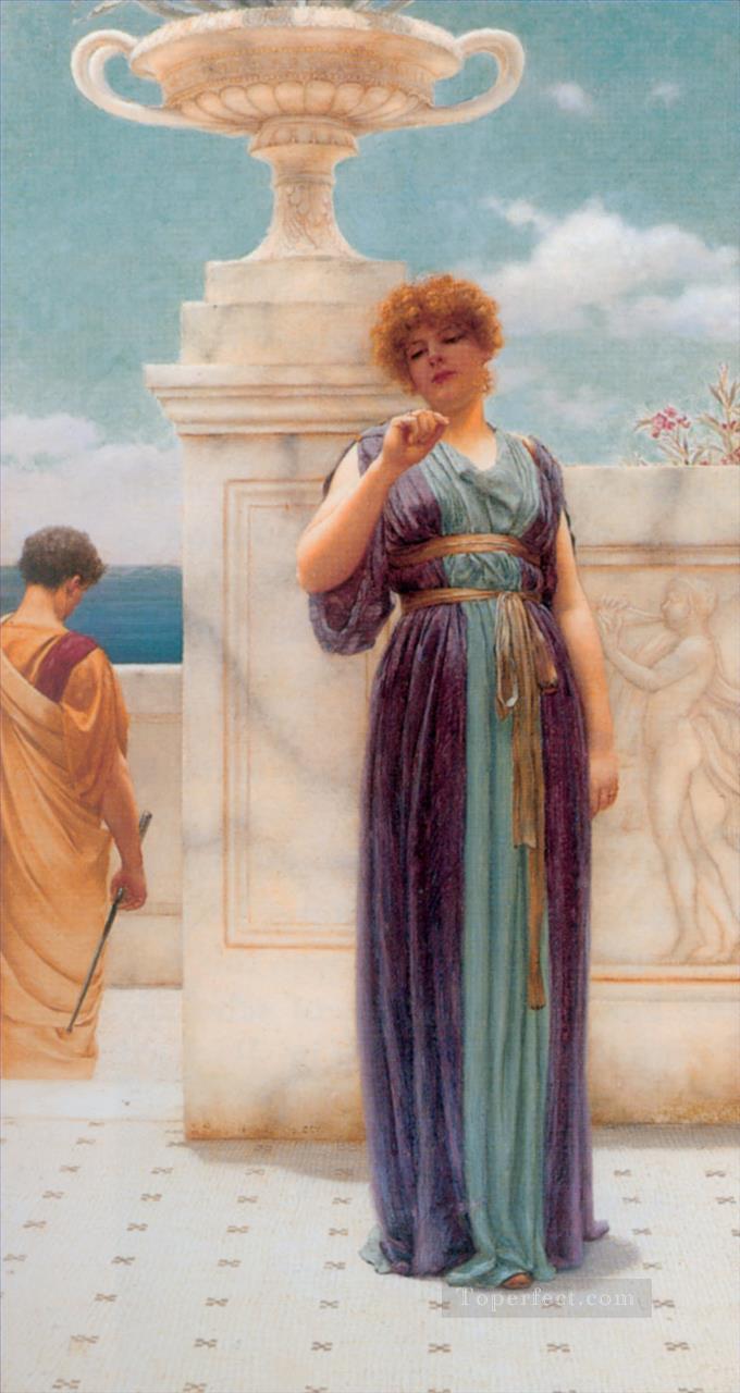 The Engagement Ring 1891 Neoclassicist lady John William Godward Oil Paintings